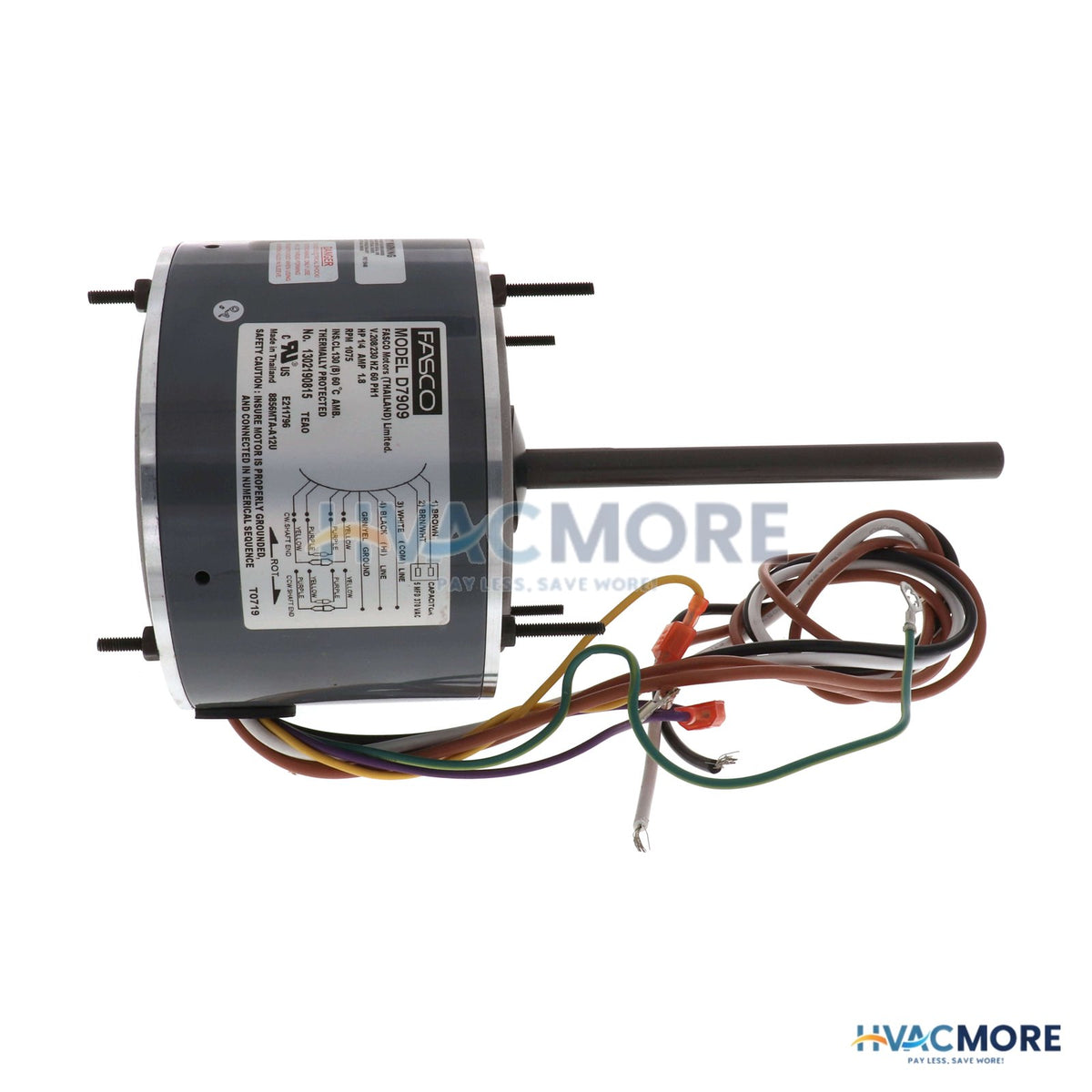Fasco 5-5/8" Condenser Fan Motor (1/4 HP, 208-230V, 1075 RPM) D7909