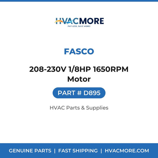 Fasco 208-230V 1/8HP 1650RPM Motor D895
