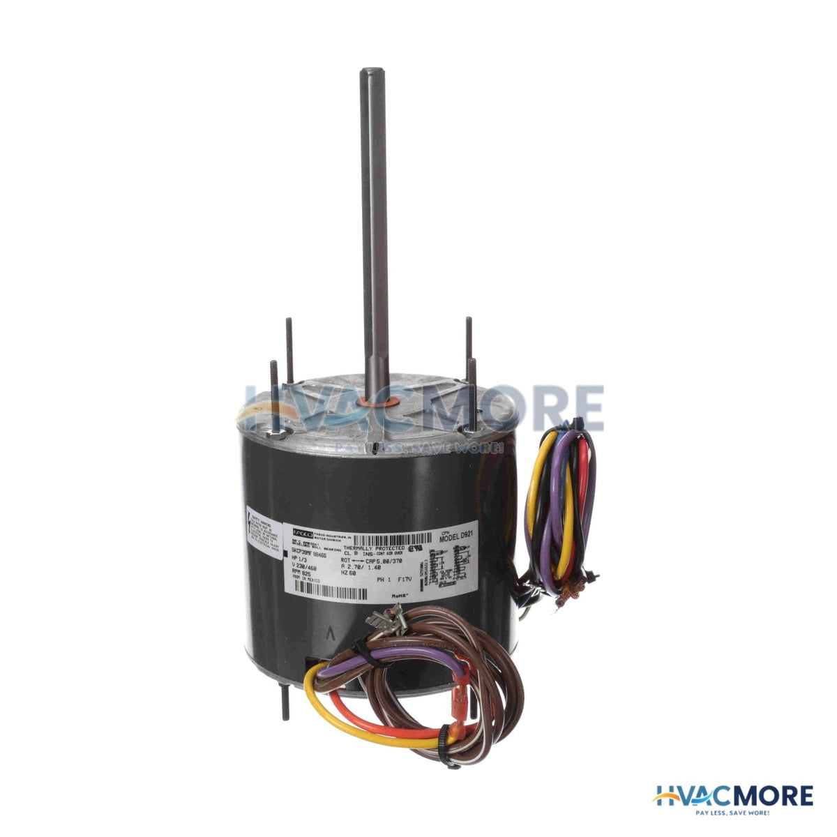 Fasco D921 1 Speed 825 RPM Condenser Fan Motor (230/460V) D921