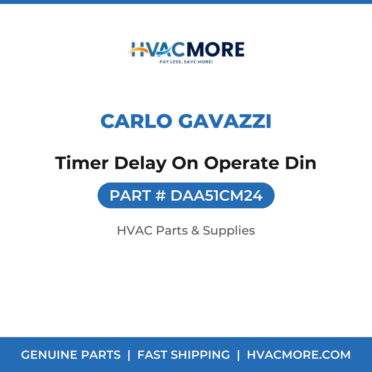 Carlo Gavazzi Timer Delay On Operate Din DAA51CM24
