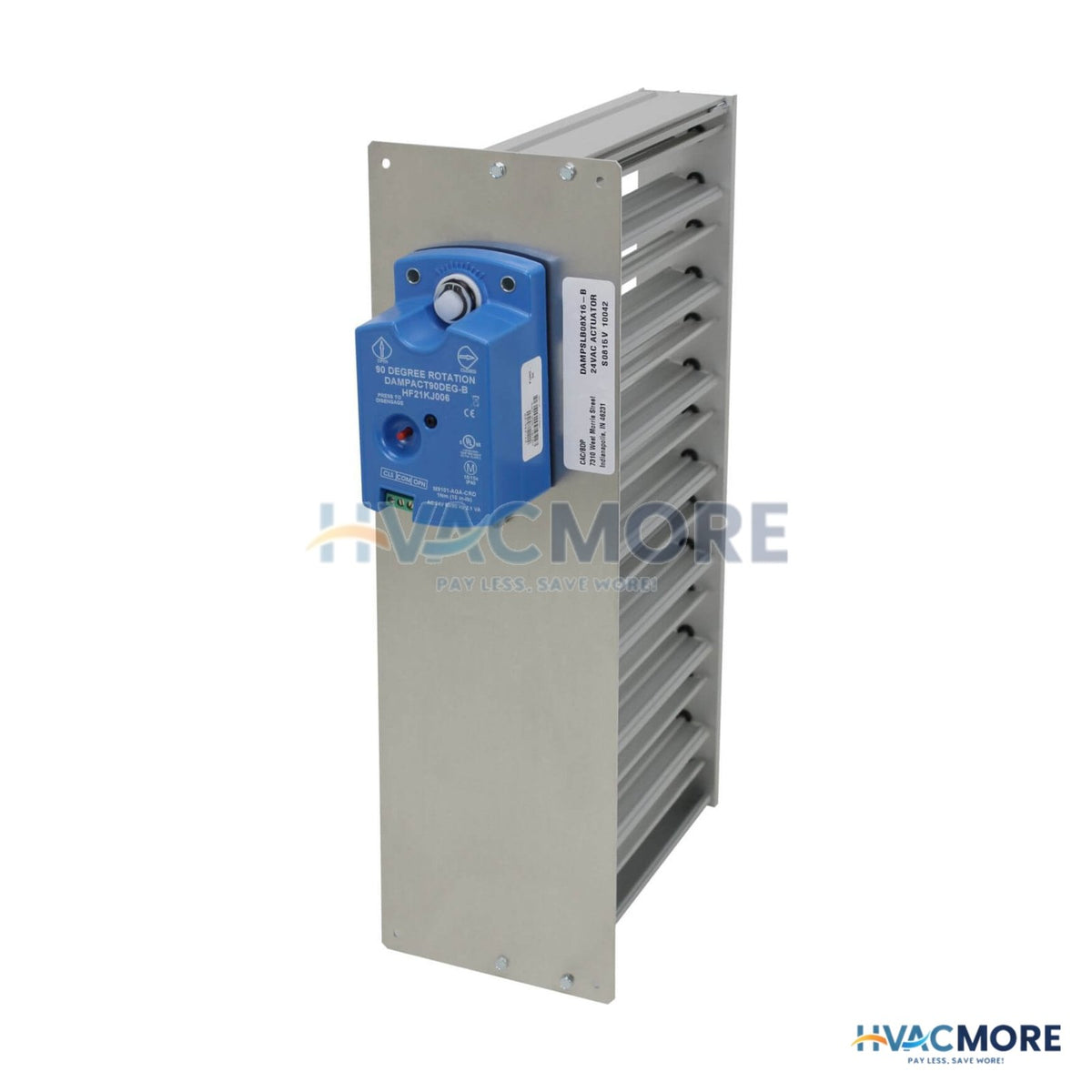 Carrier 8" x 18" Slip-In Bottom Mount Zone Damper DAMPSLB08X18B