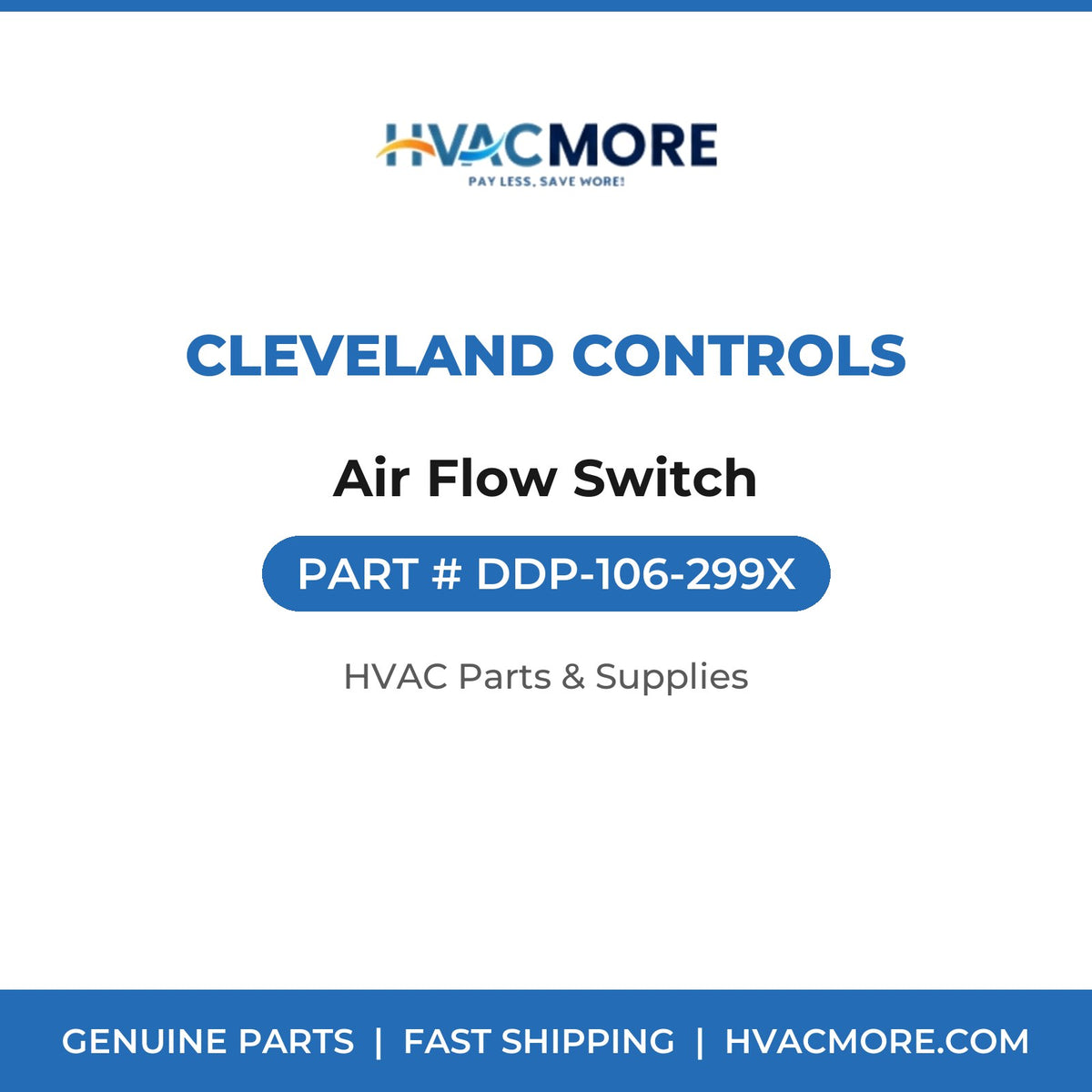 Cleveland Controls Air Flow Switch DDP-106-299X