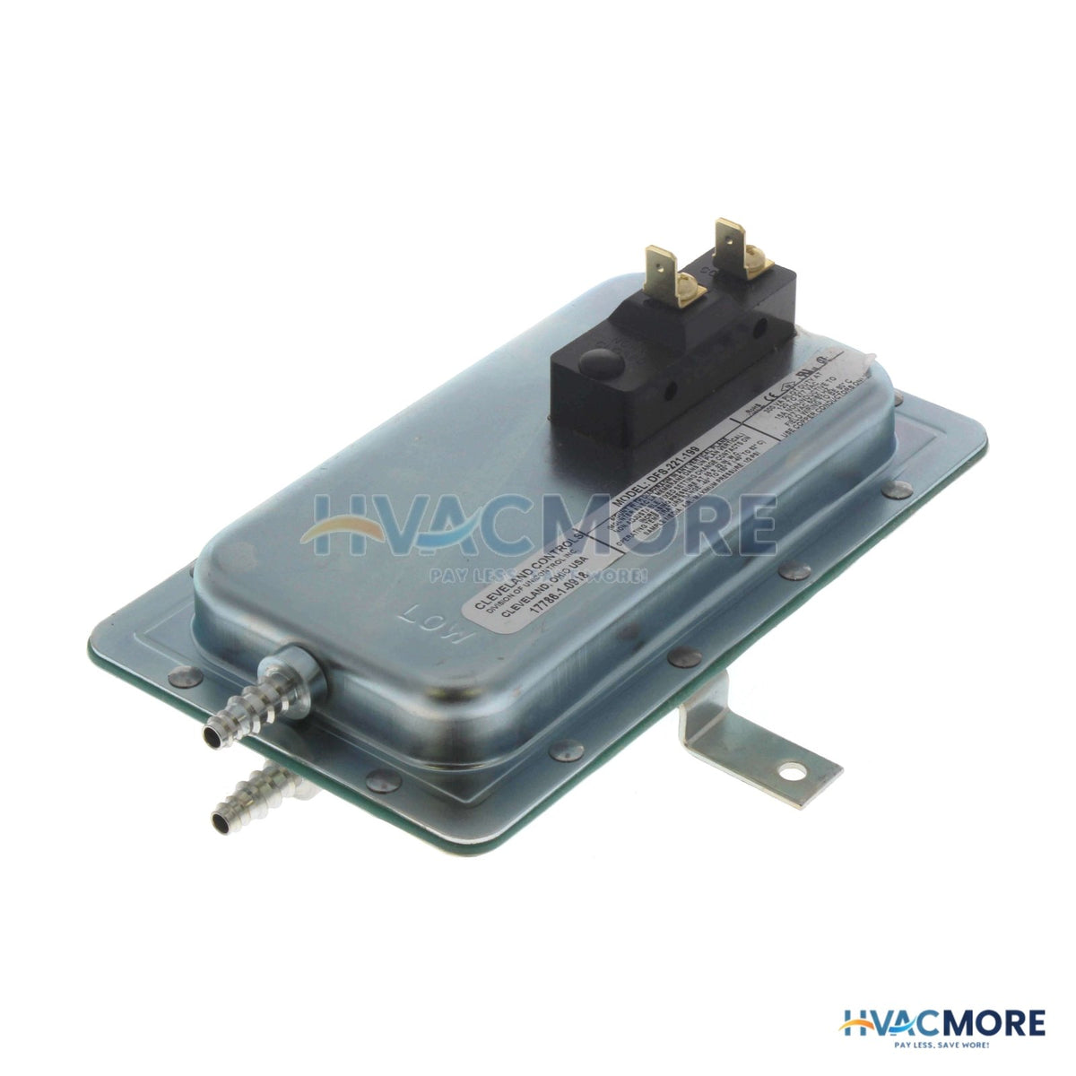 Cleveland Controls SPDT Fixed Point Air Pressure Sensing Switch (.05" W.C.) DFS-221-199