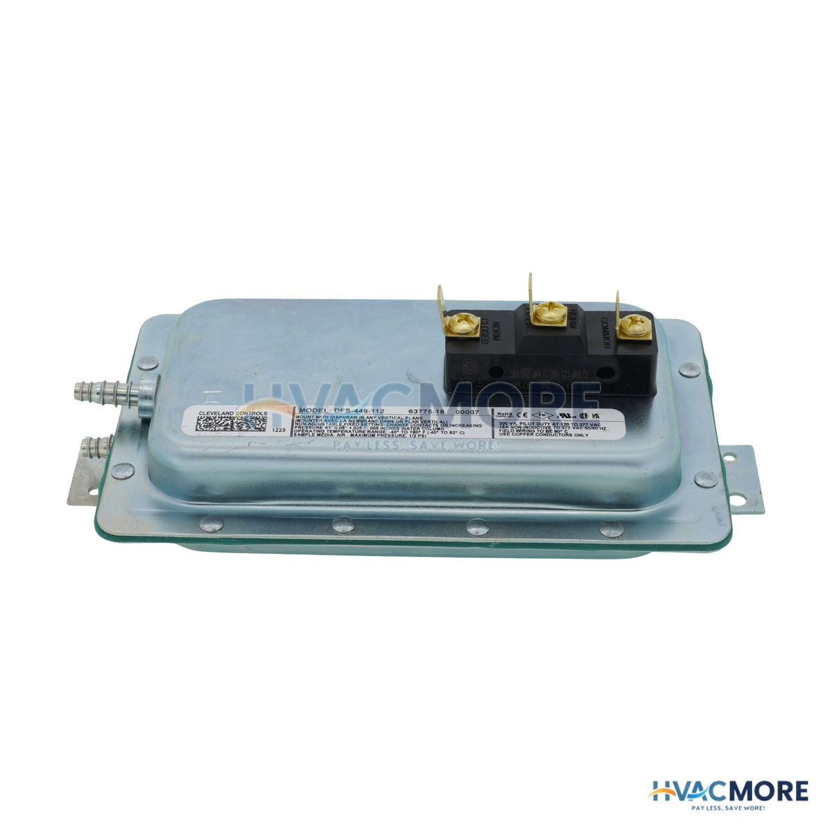 Cleveland Controls Air Flow Switch Pos. & Neg # DFS-448-112