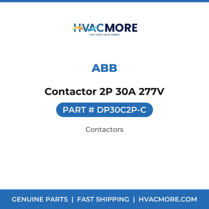 ABB Contactor 2P 30A 277V DP30C2P-C