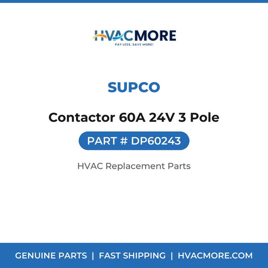 Supco Contactor 60A 24V 3 Pole DP60243