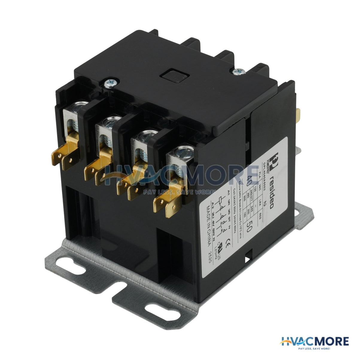 Resideo 24 VAC 4 Pole PowerPro Deluxe Definite Purpose Contactor (40 A) DPL4040A5002