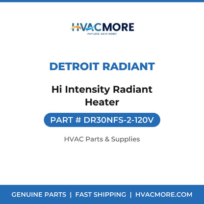 Detroit Radiant Hi Intensity Radiant Heater DR30NFS-2-120V