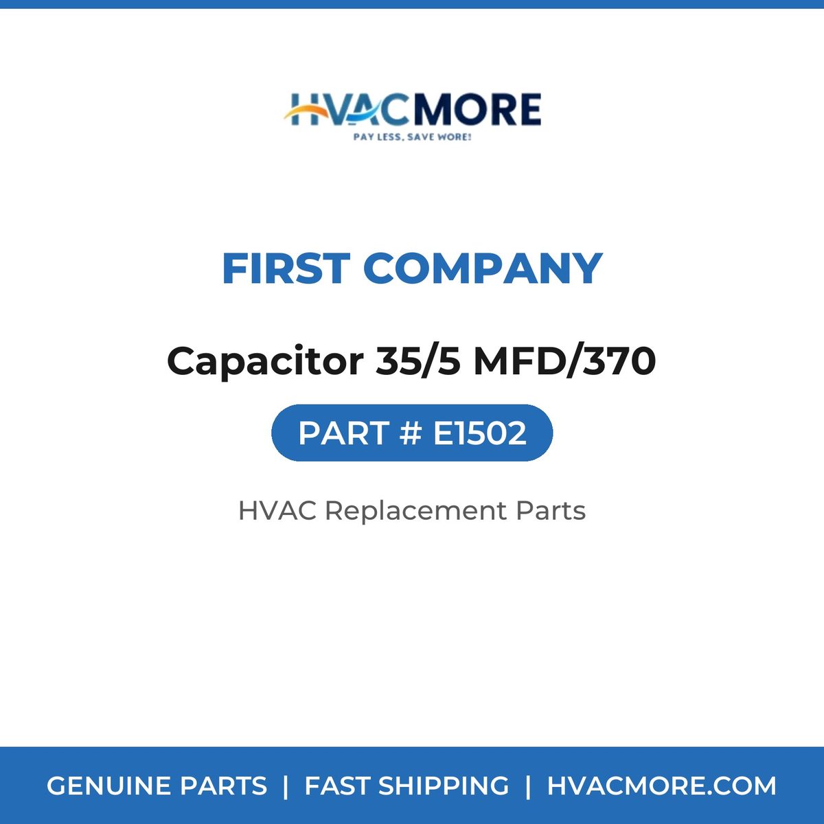 First Company Capacitor 35/5 MFD/370 E1502
