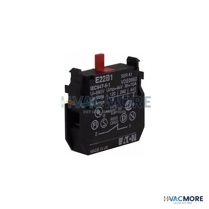 Eaton 1-POLE Normally Closed Pushbutton Contact Block E22B1