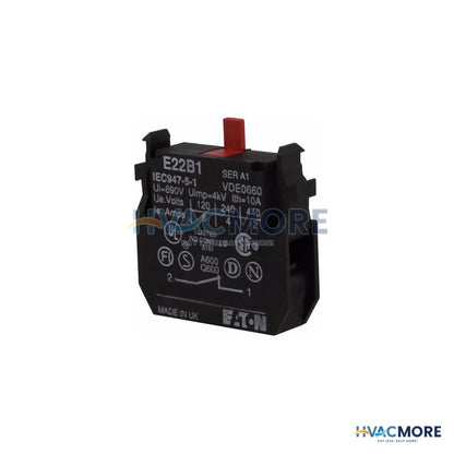 Eaton 1-POLE Normally Closed Pushbutton Contact Block E22B1
