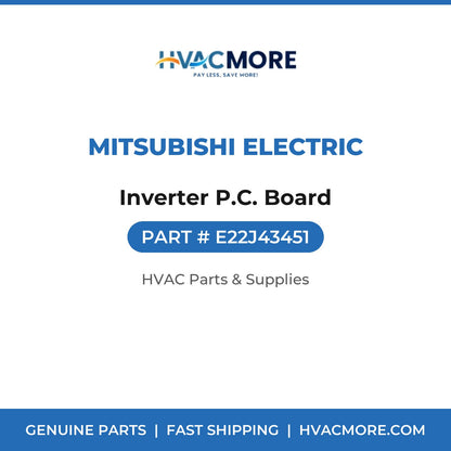 Mitsubishi Electric Inverter P.C. Board E22J43451