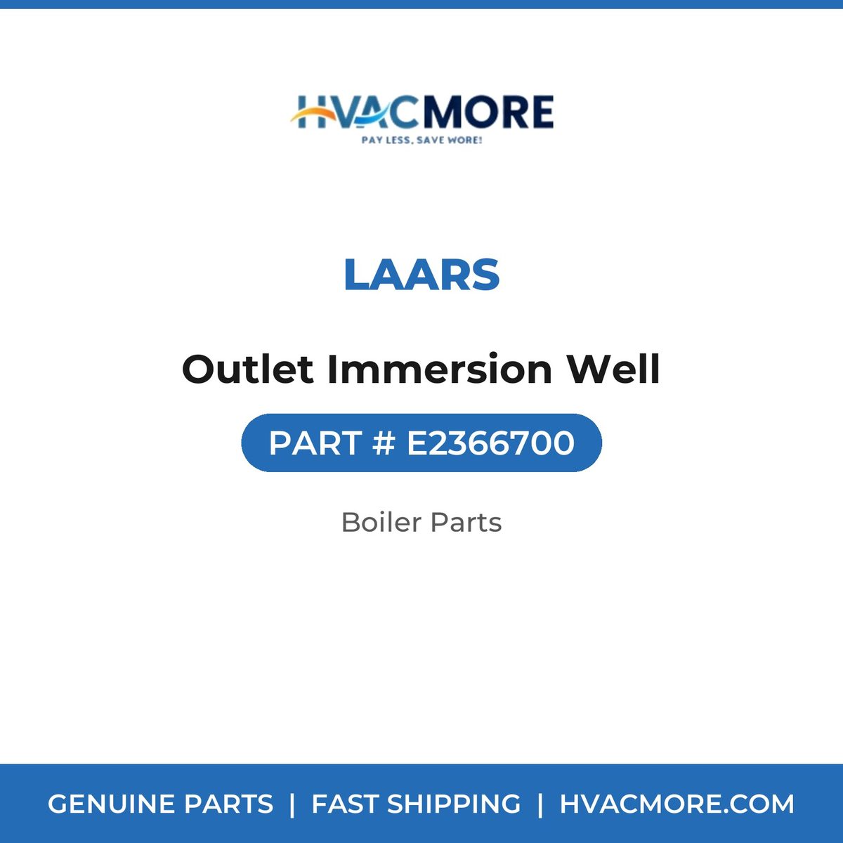 Laars Outlet Immersion Well E2366700