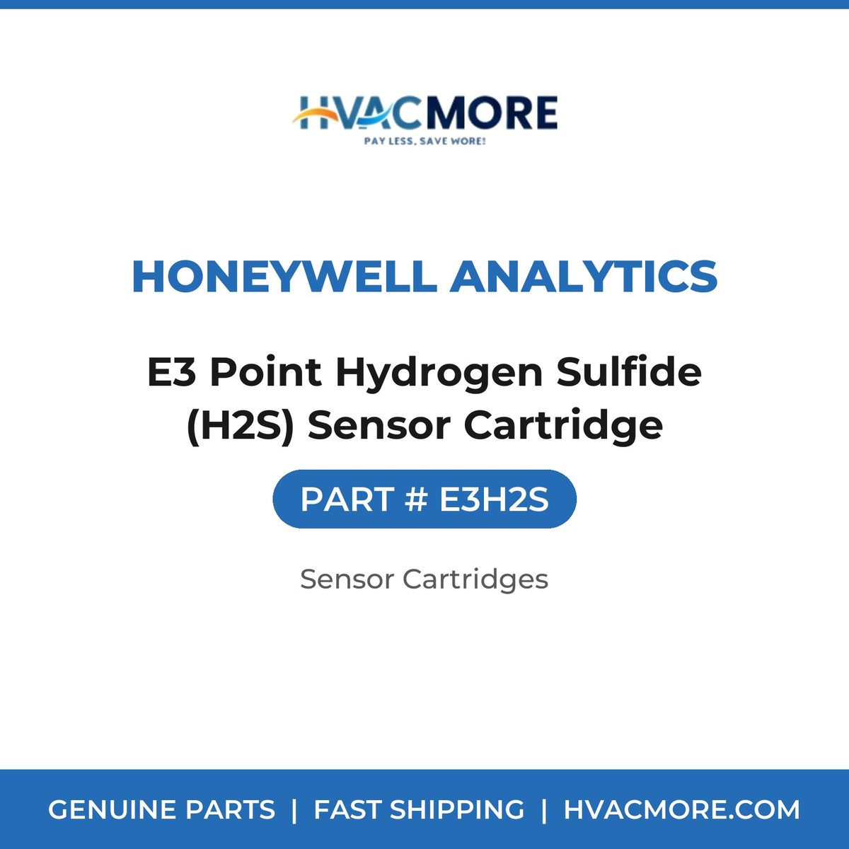 Honeywell Analytics E3 Point Hydrogen Sulfide (H2S) Sensor Cartridge E3H2S