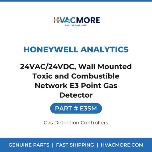 Honeywell Analytics 24VAC/24VDC, Wall Mounted Toxic and Combustible Network E3 Point Gas Detector E3SM