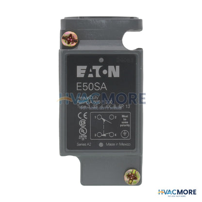 Eaton E50 NEMA Heavy-Duty Plug-In Limit Switch Body, 1NO/1NC E50SA