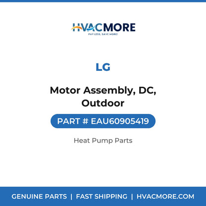 LG Motor Assembly, DC, Outdoor EAU60905419