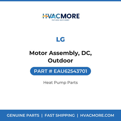 LG Motor Assembly, DC, Outdoor EAU62543701