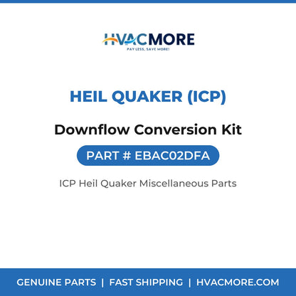 Heil Quaker (ICP) Downflow Conversion Kit EBAC02DFA