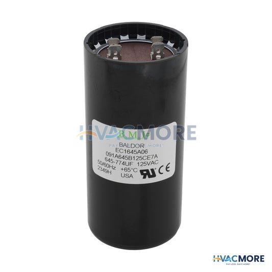 Baldor 645-777uF 125V Start Capacitor EC1645A06SP