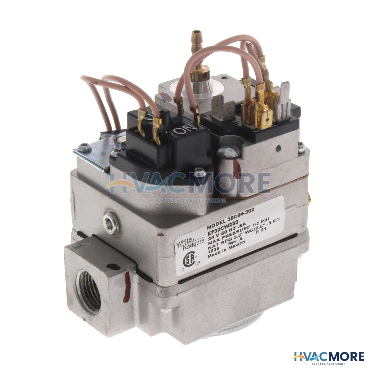Carrier 1/2" x 3/4" 24V Gas Valve EF32CW233