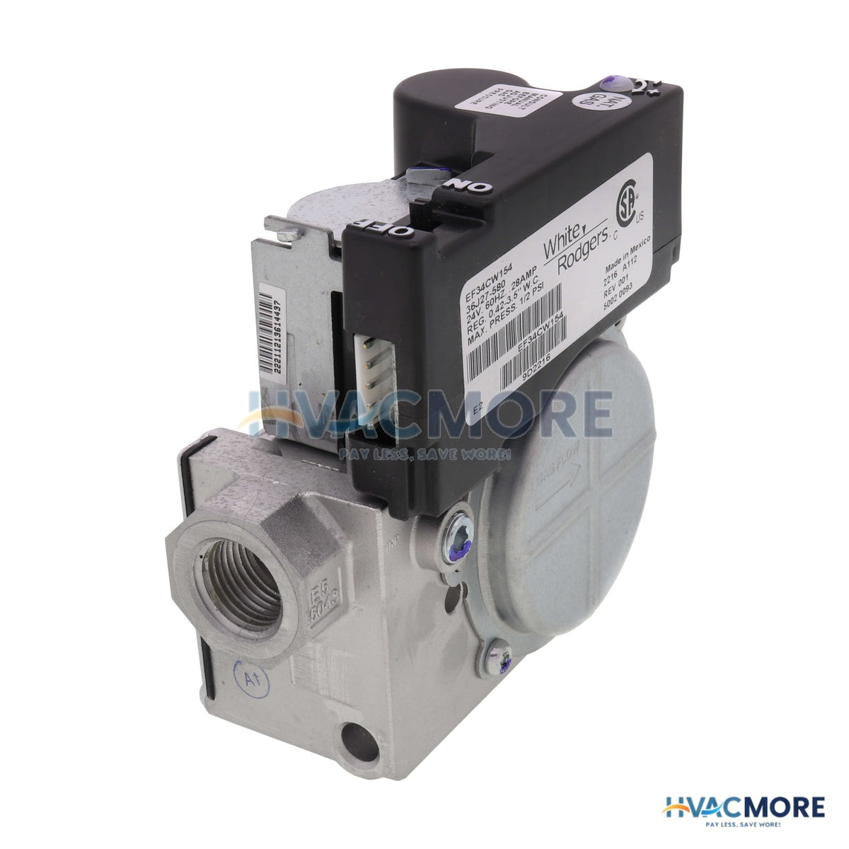 Carrier 24V 3.5"WC NG 3/4" Gas Valve EF34CW154