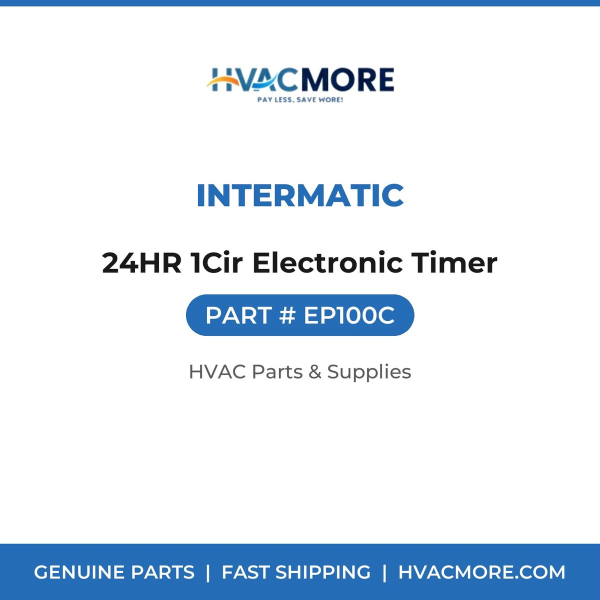 Intermatic 24HR 1Cir Electronic Timer EP100C