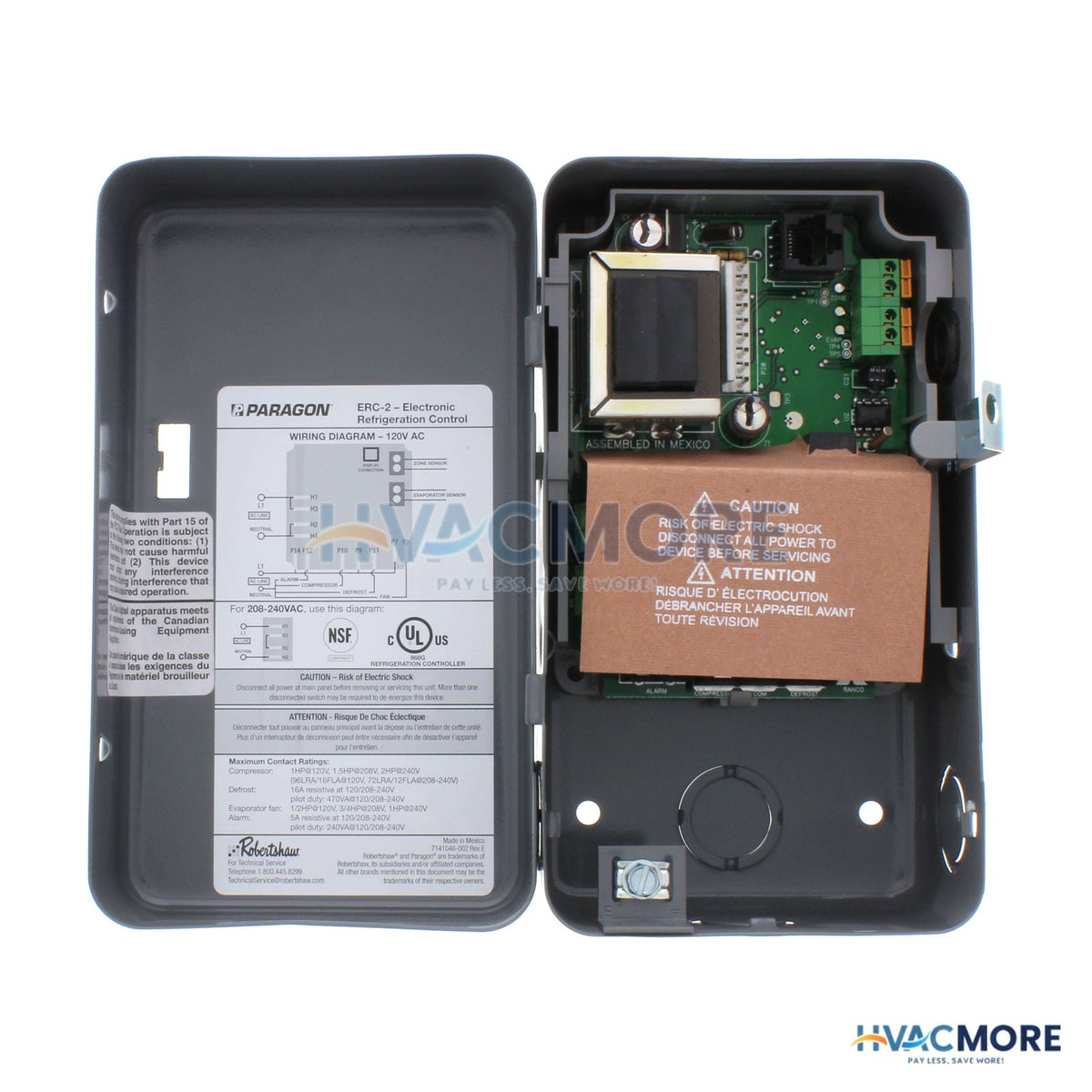 Paragon ERC-2 Electronic Ref. Control with NEMA 1 Case and Remote Display ERC2-222111-370