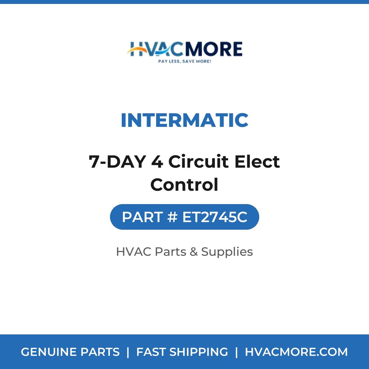 Intermatic 7-DAY 4 Circuit Elect Control ET2745C