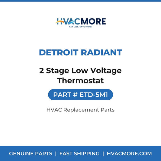 Detroit Radiant 2 Stage Low Voltage Thermostat ETD-5M1