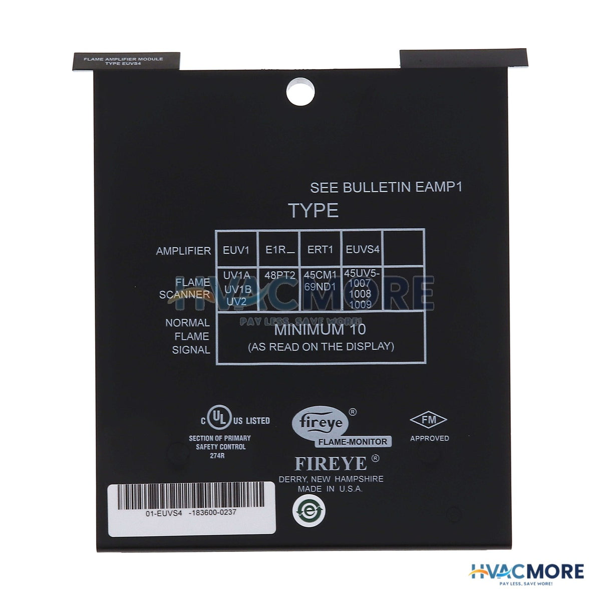 Fireye Self-Check Ultra-Violet Amplifier EUVS4