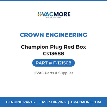 Crown Engineering Champion Plug Red Box Cs13688 F-121508