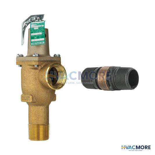 Watts 1" LL40XL-3 Bronze T&P Relief Valve, 3" Thermostat, W/ Flood Sensor (150 PSI) F163805