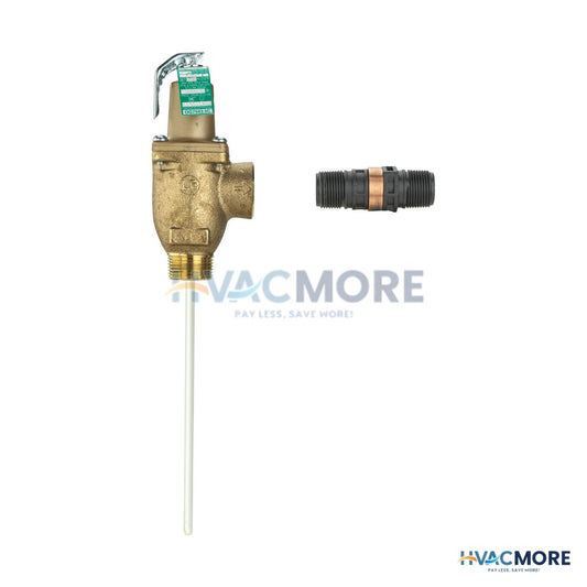 Watts 1" LF40XL-4 Lead Free T&P Relief Valve, 4" Thermostat, W/ Discharge Line Flood Sensor (125 PSI) F556007