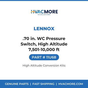 Lennox 11U68 .70 in. WC Pressure Switch, High Altitude 7,501-10,000 ft - HVAC MORE