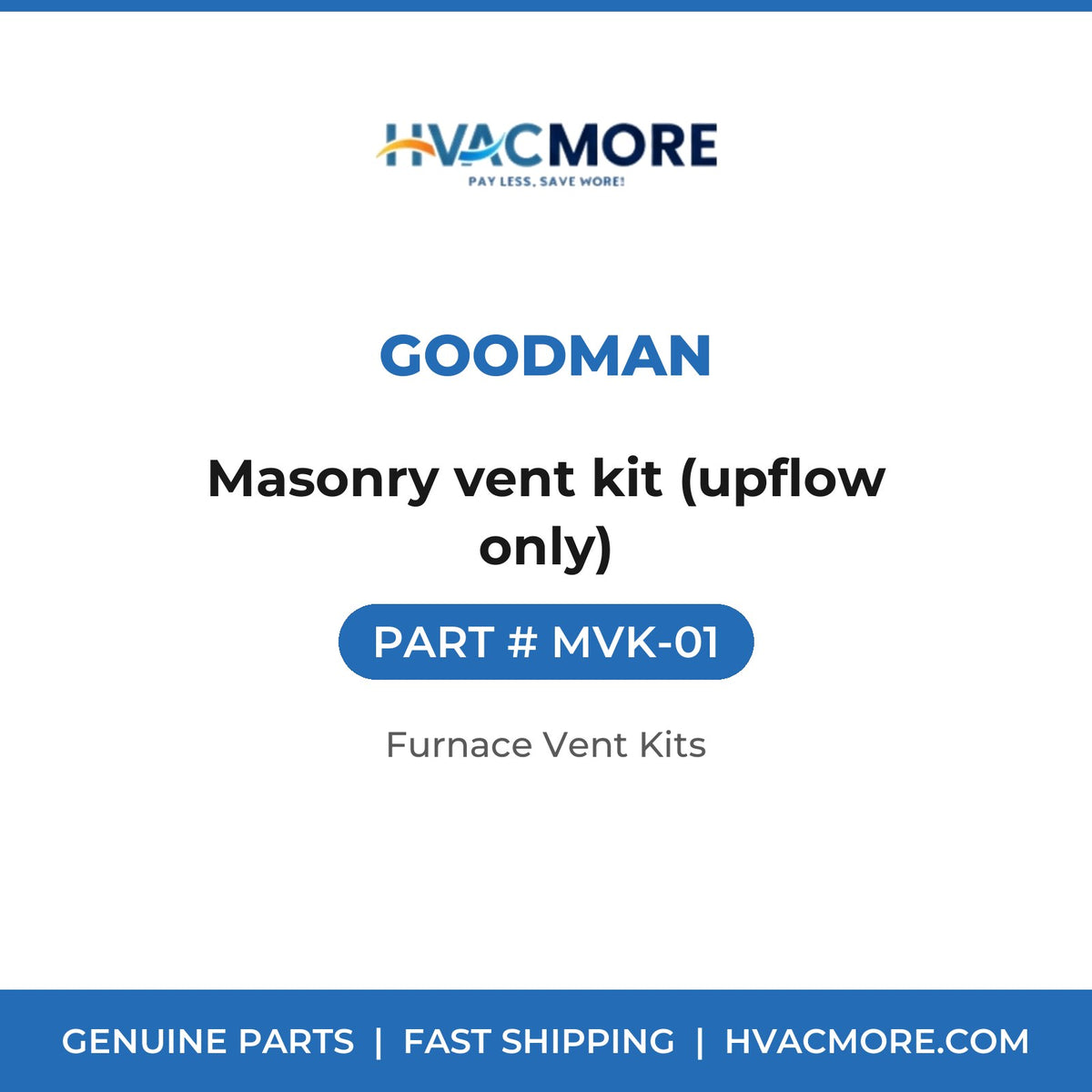 Goodman MVK-01 Masonry vent kit (upflow only) - HVAC MORE