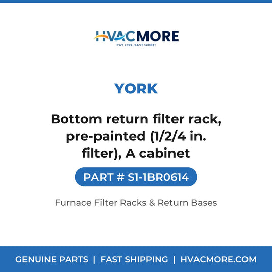 York S1-1BR0614 Bottom return filter rack, pre-painted (1/2/4 in. filter), A cabinet - HVAC MORE