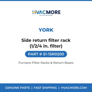 York S1-1SR0200 Side return filter rack (1/2/4 in. filter) - HVAC MORE