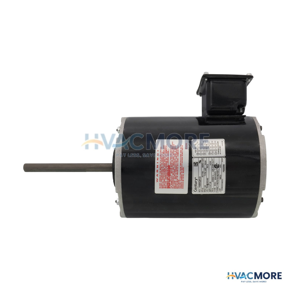 Century 6-1/2" 3-PH Outdoor Cond. Fan Motor (208-230/460V, 1140 RPM, 1/2 HP) FB3056