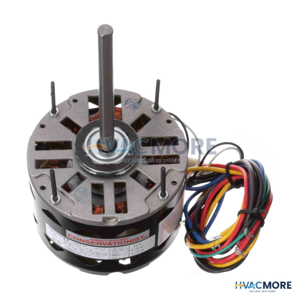 Century 5-5/8" 3-SPEED High Efficiency Blower Motor (115V, 1075 RPM, 1/6 HP) FDL1016