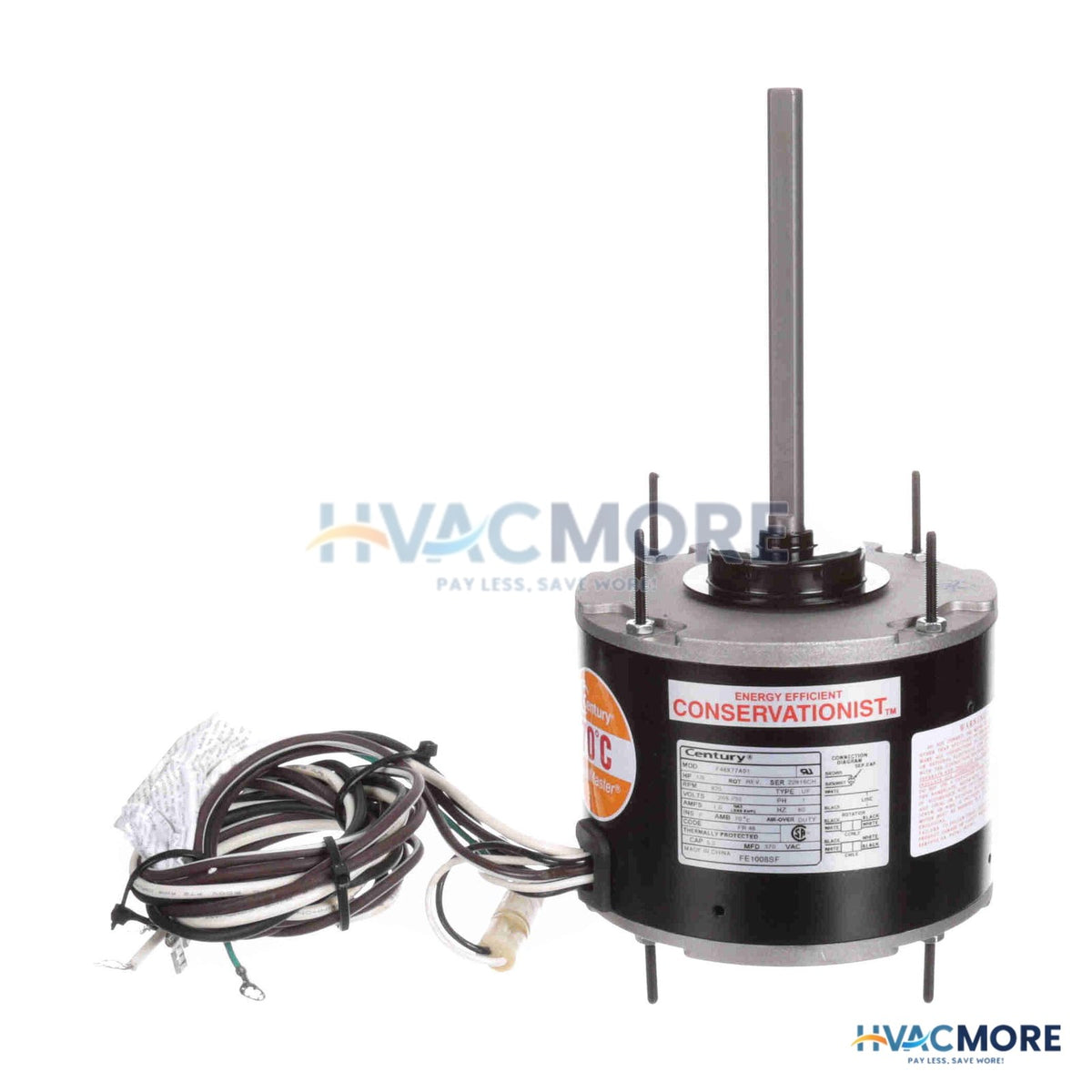 Century 5-5/8" 1-SPD Outdoor Ball Bearing PSC Motor (208 230V, 825 RPM, 1/8 HP) FE1008SF
