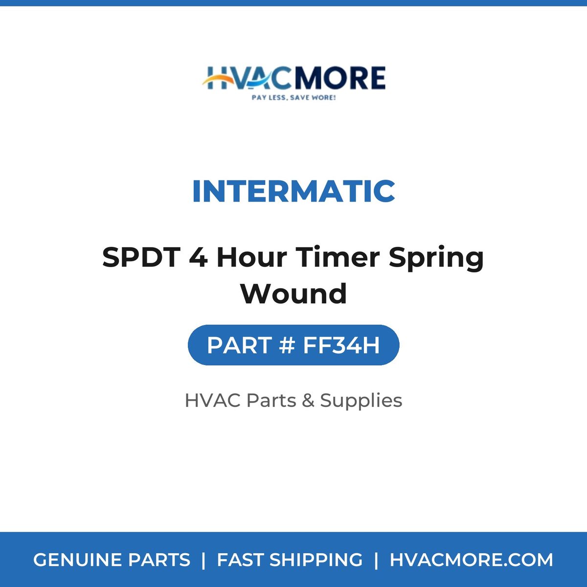 Intermatic SPDT 4 Hour Timer Spring Wound FF34H