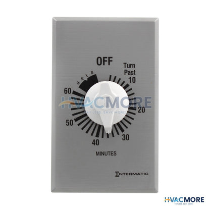 Intermatic FF Series Commercial Auto-Off Timer, SPST with Hold (60 Minutes) FF60MHC