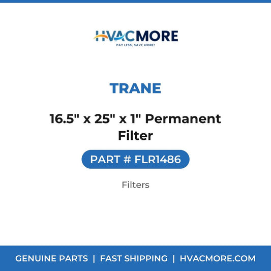 Trane 16.5" x 25" x 1" Permanent Filter FLR1486