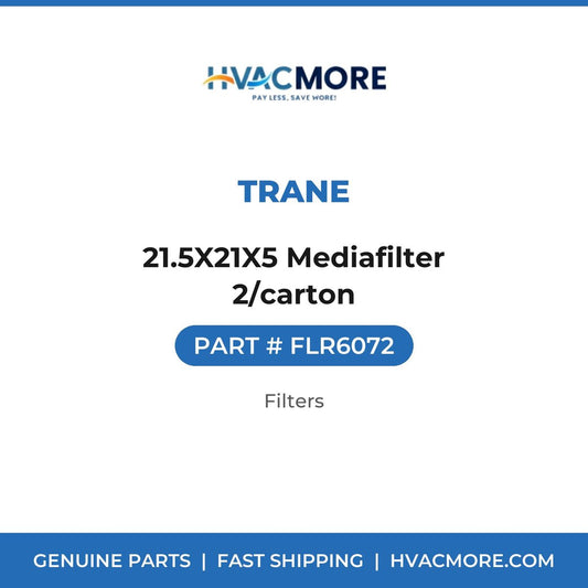 Trane 21.5X21X5 Mediafilter 2/carton FLR6072