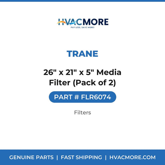 Trane 26" x 21" x 5" Media Filter (Pack of 2) FLR6074