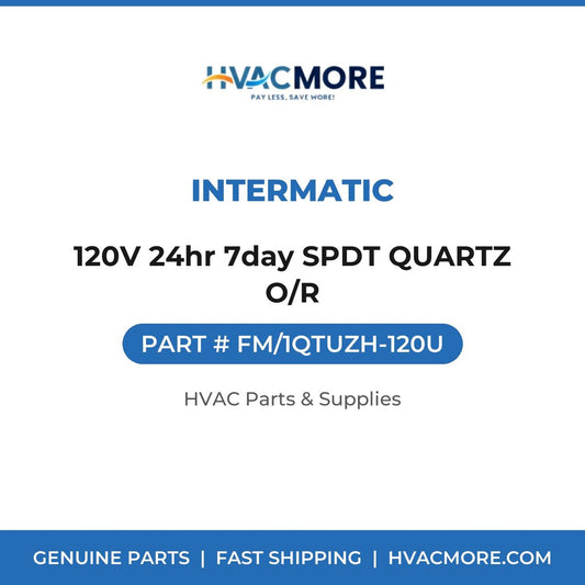 Intermatic 120V 24hr 7day SPDT QUARTZ O/R FM/1QTUZH-120U