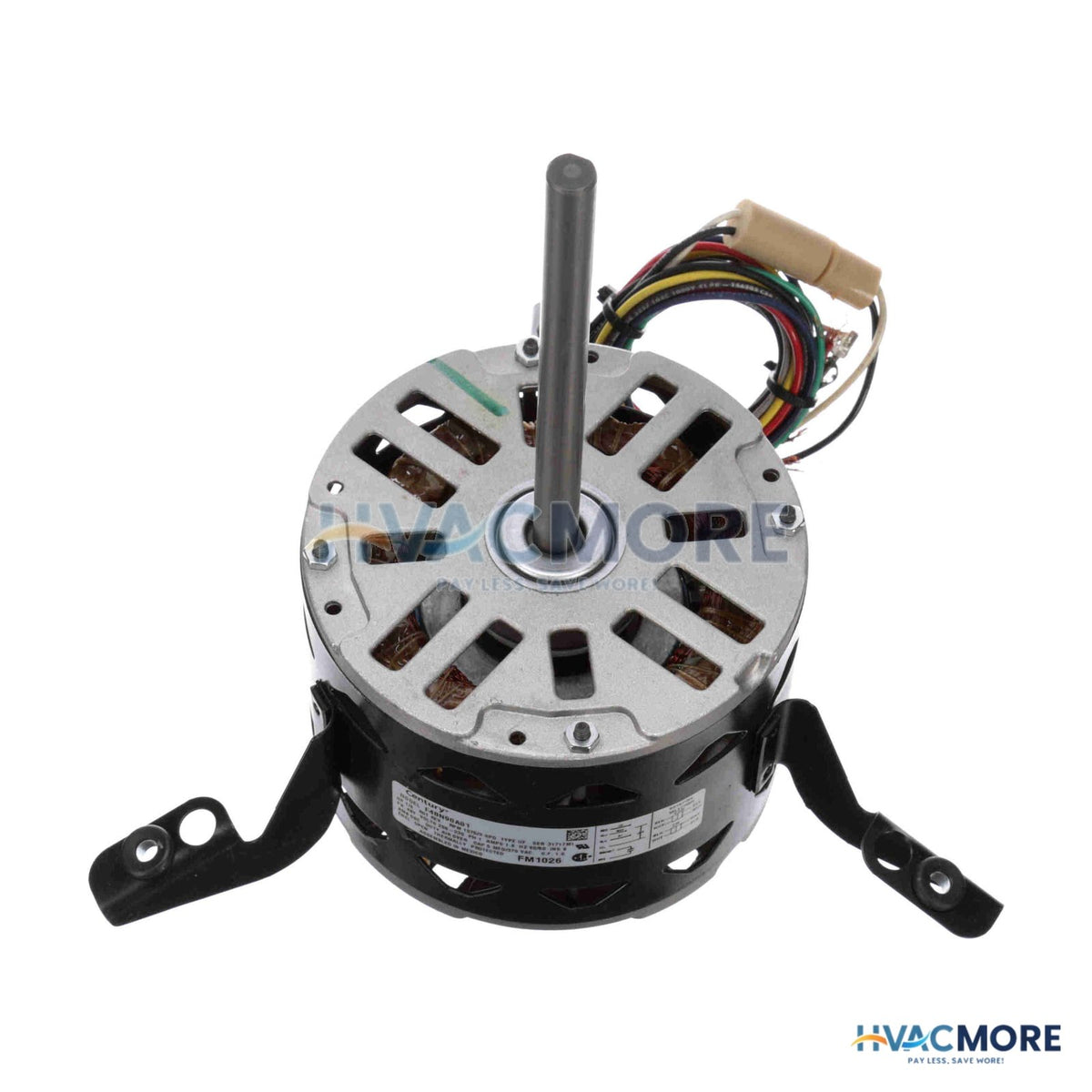 Century 5-5/8" 3-SPEED Fleximount Fan/Blower Motor (208-230V, 1075 RPM, 1/4 HP) FM1026