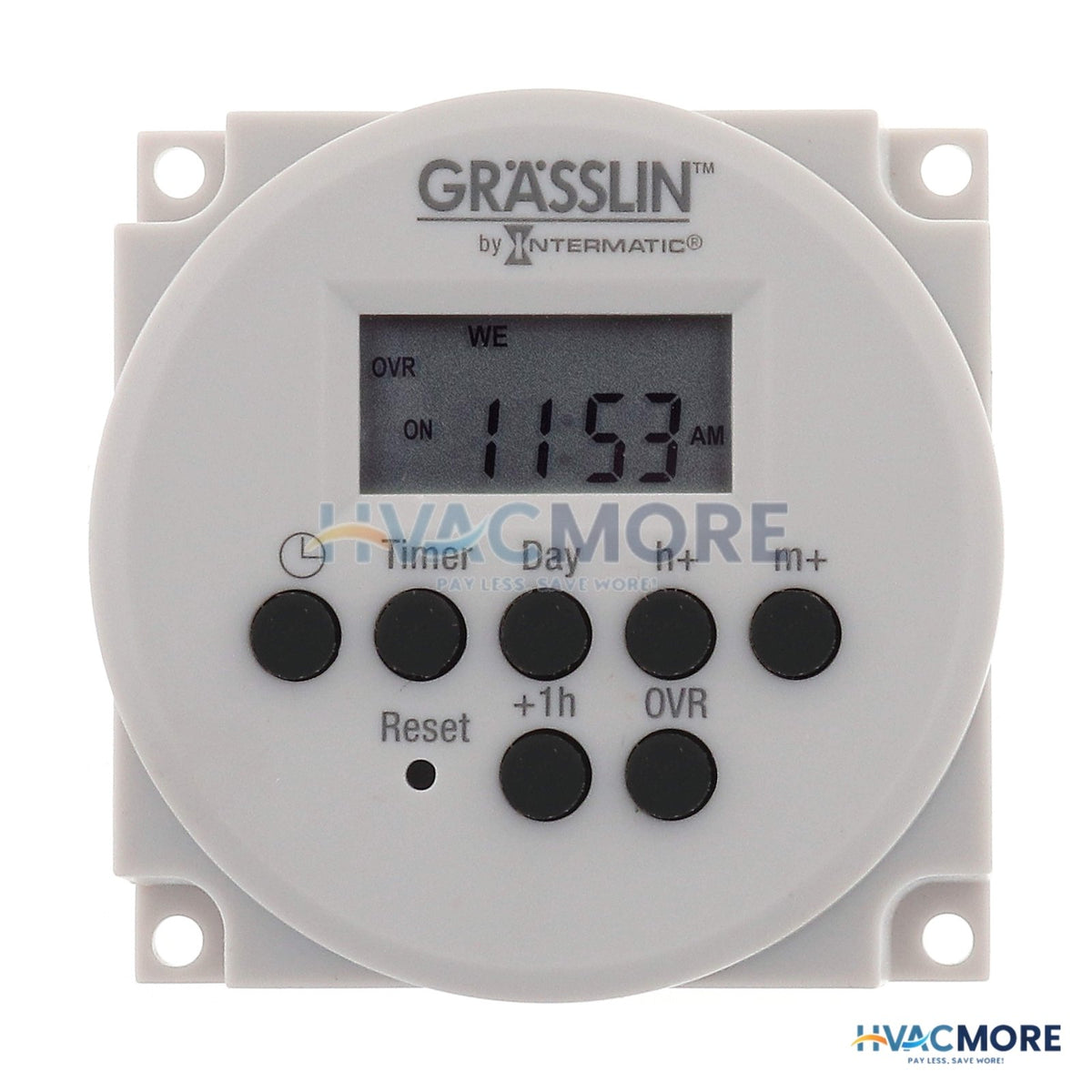 Intermatic One Channel Electronic Time Switch, 15A, SPDT Panel Mounting (120-277V) FM1D14-AV-U