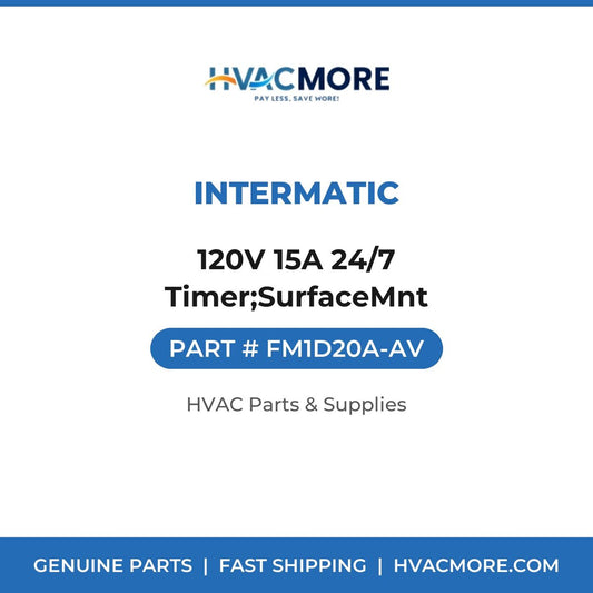 Intermatic 120V 15A 24/7 Timer;SurfaceMnt FM1D20A-AV